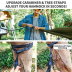 Gymolo Camping Hammock - Hammocks With Mosquito Net Tent And Rain Fly Tarp, Portable Single & Double Nylon Parachute Hammock Wit