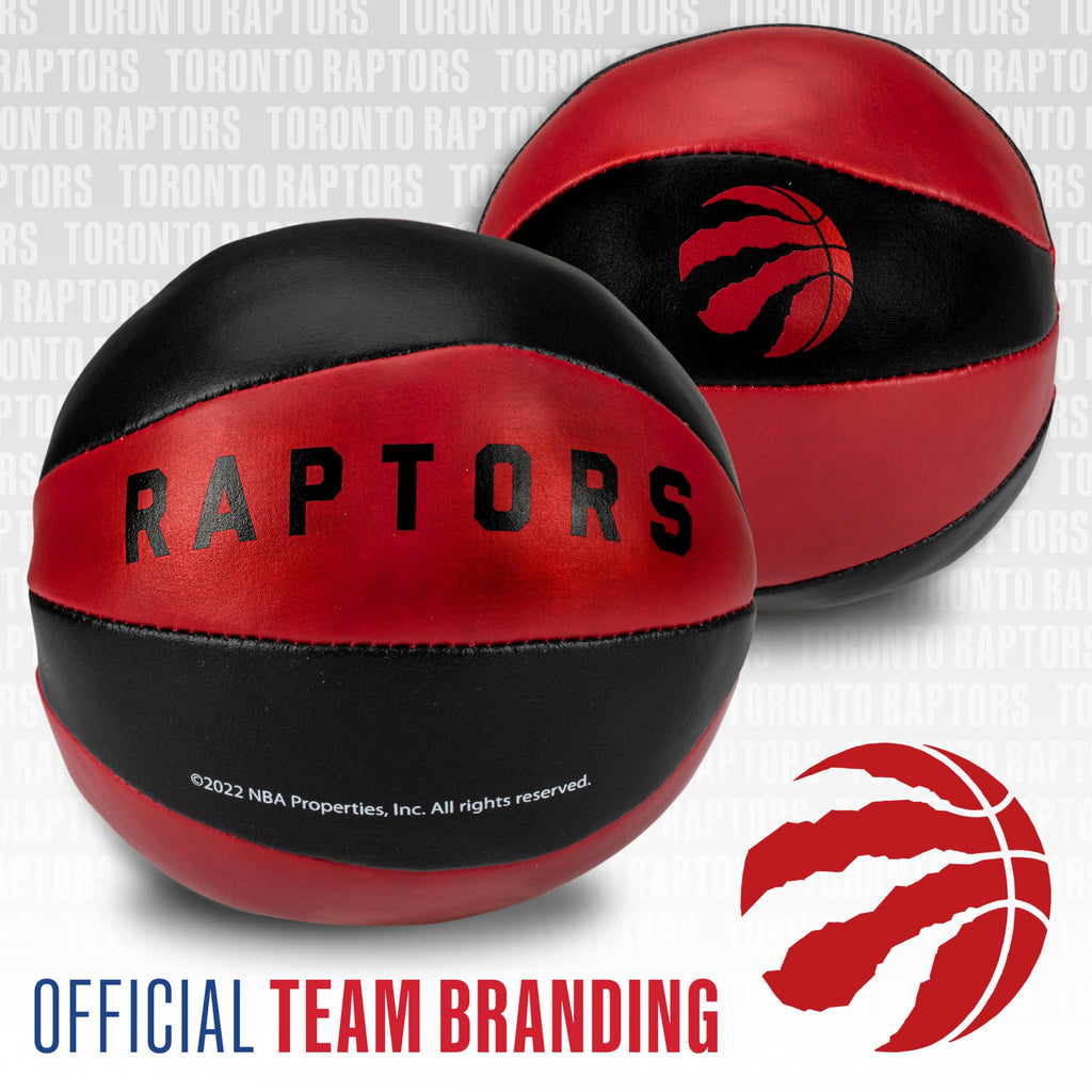 Franklin Sports Nba Toronto Raptors Toy Basketballs - 2 Pack Of Kids Soft Mini Basketballs For Over The Door + Indoor Hoops - Nb