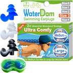 Waterdam Swimming Ear Plugs Great Waterproof Ultra Comfy Earplugs Prevent Swimmer'S Ear (Size 3+3+3: Medium Ear Men & Large Ear 