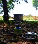 Dzrzvd Windproof Portable Backpacking Stove Burner With Piezo Ignition,Stove Adapter,Plastic Storage Box,Lightweight,Propane But