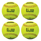 Franklin Sports Official Size Softballs - 12'' Fastpitch Practice Great For + Training Weight 4 Pack