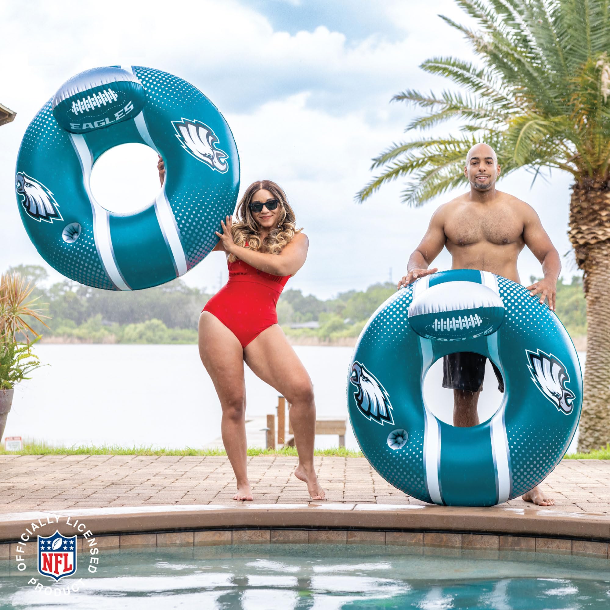 BigMouth Philadelphia Eagles 42    Inflatable Pool Floats Officially Licensed NFL Fan Gear Merchandise Back Support Inner Tube f