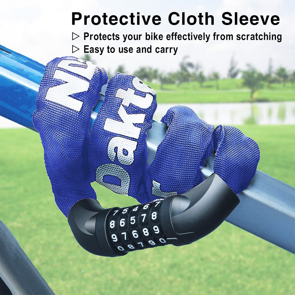 Ndakter Bike Chain Lock, 5-Digit Combination Anti-Theft Bicycle Lock, 32 Feet Long Security Resettable Bike Locks Heavy Duty For