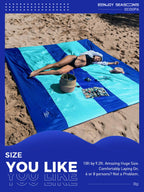 Ocoopa Diveblues Extra Large Beach Blanket, Sand Free, Large Oversized Camping Mat, Comfortable Parachute Nylon, Cozy& Chic, Com
