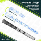 Saplize Golf Grips Upgrade Kit(13 Grips With 15 Tapes), Multicompound Hybrid Golf Club Grips, Standard Size, Grey Cl03 Series