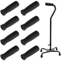 Timtin Foam Cane Handle Grip Replacement Offset Walking Hand Foam Handle for Bicycle Handlebars 4.53 x 0.98 x 0.98 Inch, Black(8