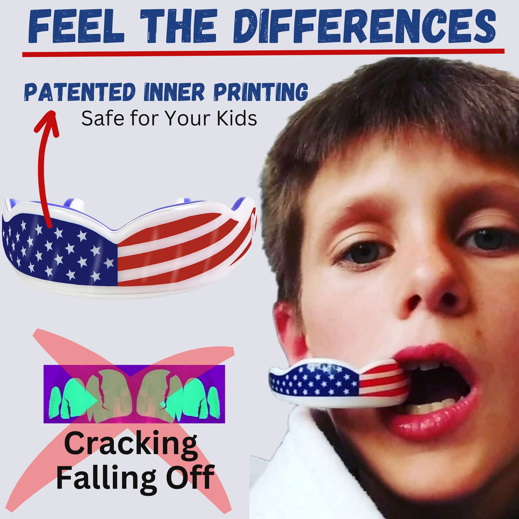 Oral Mart Youth Mouthguard For Kids (Black/Yellow) - Youth Mouthguard For Karate, Flag Football, Martial Arts, Taekwondo, Boxing