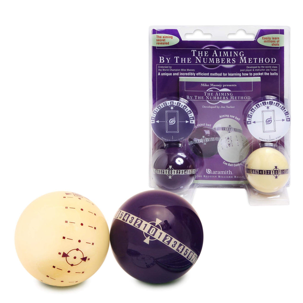 Aramith Genuine Training By The Numbers Learning/Aiming Pool/Billiards Ball Set