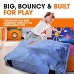 Cheer Collection Crash Pad - Crash Pads for Kids Sensory with Washable Cover - Sensory Room Must Haves - Crash Mat (4 x 4 FT)