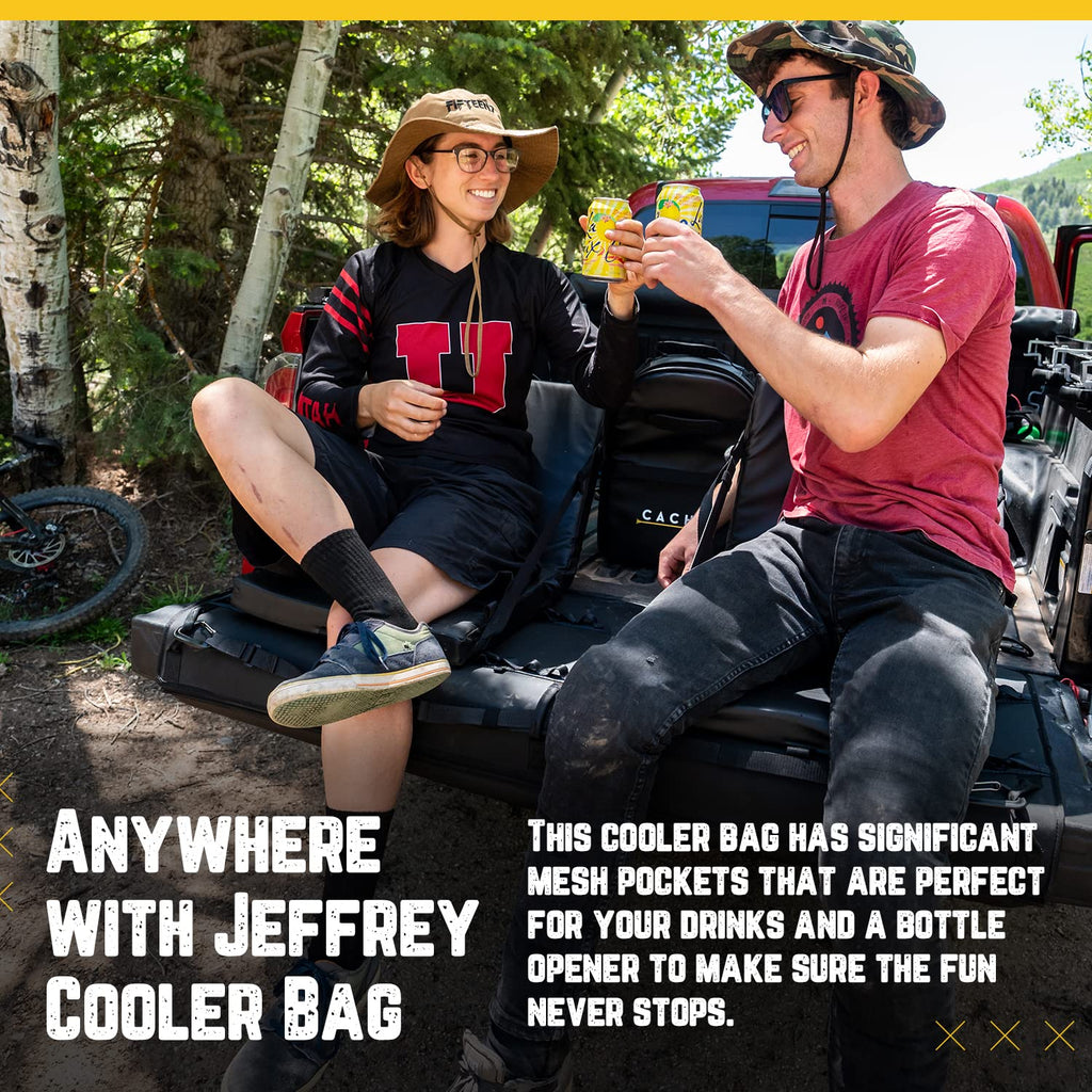 Insulated Cooler Bag - Mesh Pockets For Drinks And Bottle Opener - Removable Strap - Portable Messenger Bag - Lunch Bag For Hiki