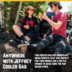 Insulated Cooler Bag - Mesh Pockets For Drinks And Bottle Opener - Removable Strap - Portable Messenger Bag - Lunch Bag For Hiki
