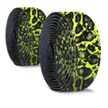 Alien Pros Bike Handlebar Tape Carbon Fiber (Set Of 2) Black Yellow - Enhance Your Bike Grip With These Bicycle Handle Bar Tape 