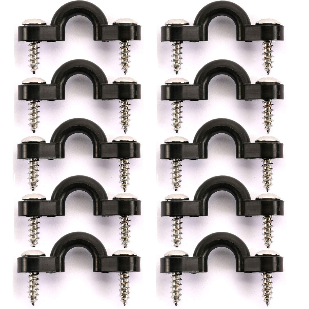 Borogo Kayak Pad Eye Kit, 10Pcs Nylon Bungee Deck Loops Tie Down Pad Eye With 20 Screws For Boat Kayak Deck Rigging Kit