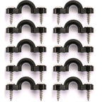 Borogo Kayak Pad Eye Kit, 10Pcs Nylon Bungee Deck Loops Tie Down Pad Eye With 20 Screws For Boat Kayak Deck Rigging Kit