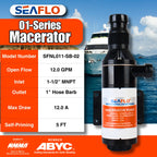 New Seaflo Macerator Pump System 12V For Rv Marine 01 Series Improved Motor