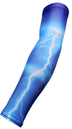 Sportsfarm New! - Royal Light Blue Lightning Moisture Wicking Compression Arm Sleeve (Youth Large)