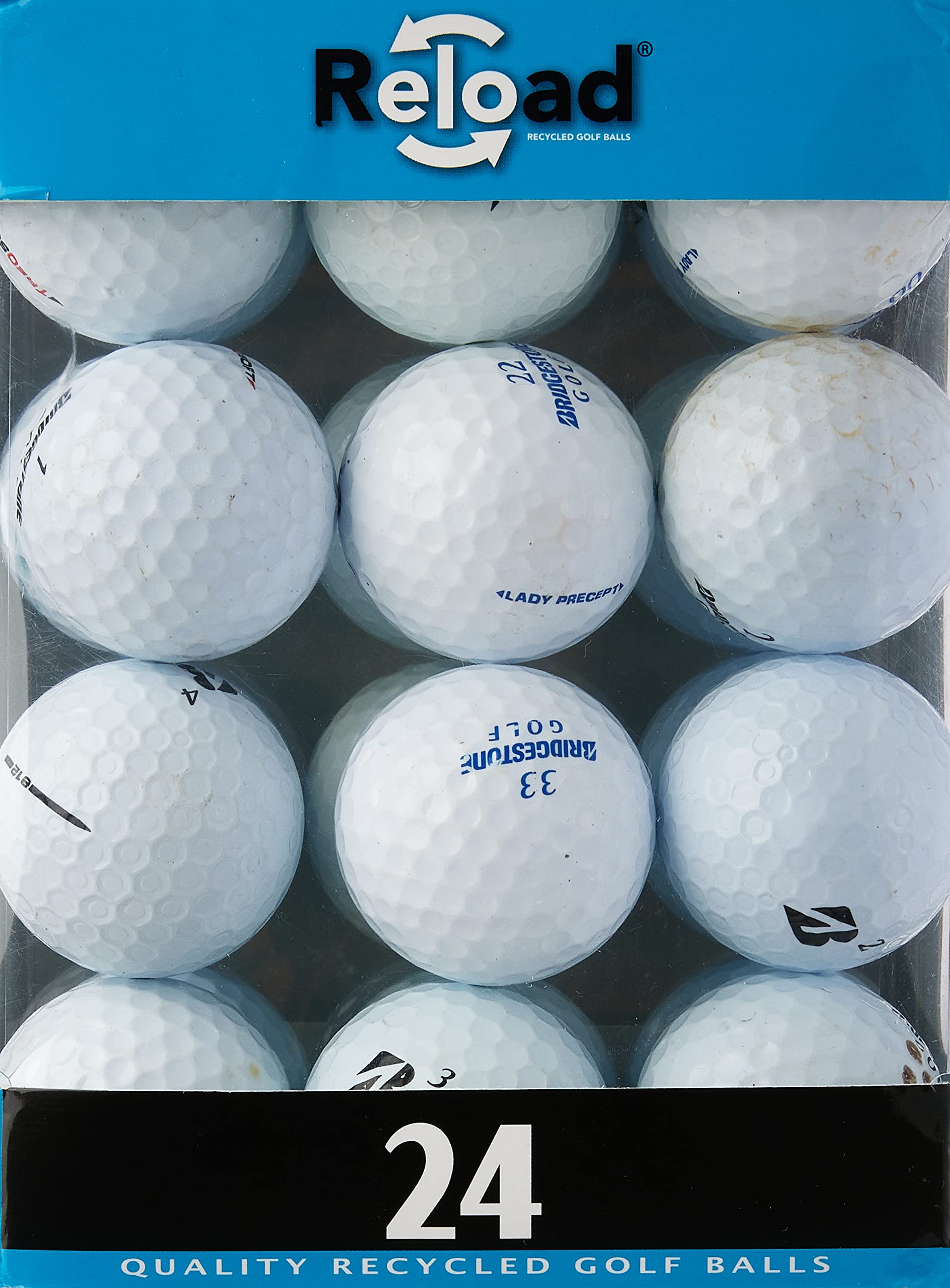 Reload Recycled Golf Balls (24-Pack) of Bridgestone Golf Balls, White