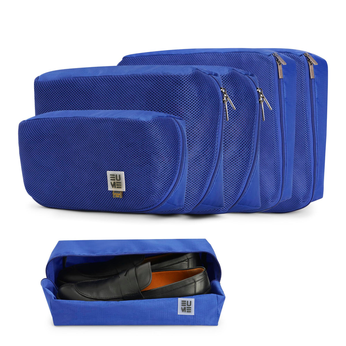 Eume Polyester Set Of 6 Storage PodsTravel Organiser Pouch| Durable Fits Into Pocket Cloth Organizer For Storage|Shoe Bag,Toile