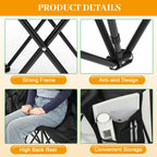 Kigley Portable 4 Seat Soccer Bench Chairs Foldable Team Sports Bench With Pockets And Carrying Bag For Camping Soccer Sports Te