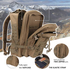 Hannibal Tactical Molle Assault Pack, Tactical Backpack Military Army Camping Rucksack, 3-Day Pack Trip W/Usa Flag Patch, D-Ring