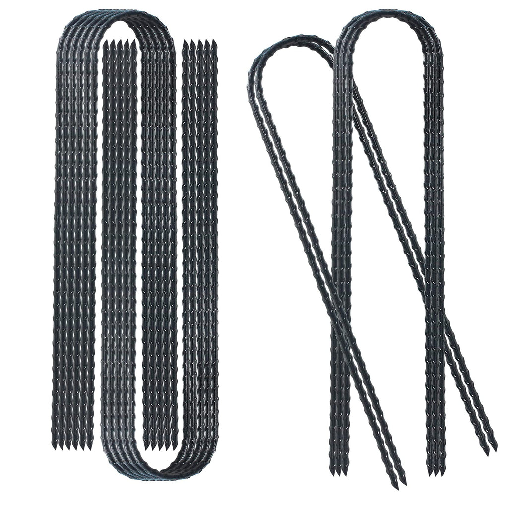 Trampolines Wind Stakes 24 Pack, 12 Inch Heavy Duty U Shaped Rebar Stake Ground Anchors Galvanized Steel Safety Trampoline Ancho