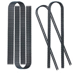 Trampolines Wind Stakes 24 Pack, 12 Inch Heavy Duty U Shaped Rebar Stake Ground Anchors Galvanized Steel Safety Trampoline Ancho
