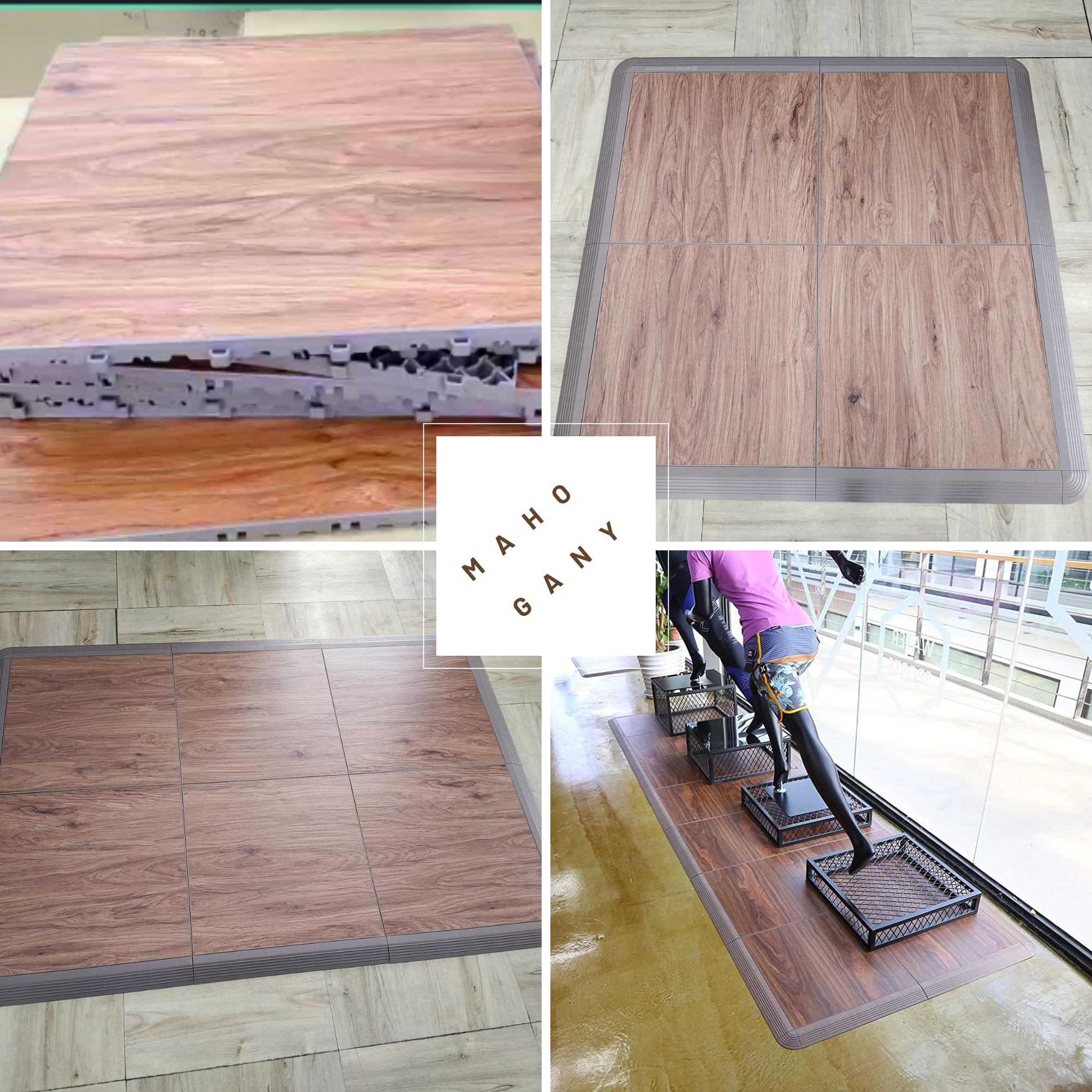 Artan Balance Dance Floor Tiles 3.5X3.5 Ft - 4 Interlocking Dance Floor Tiles For Ballet, Tap, Jazz, And Irish Dance | Portable