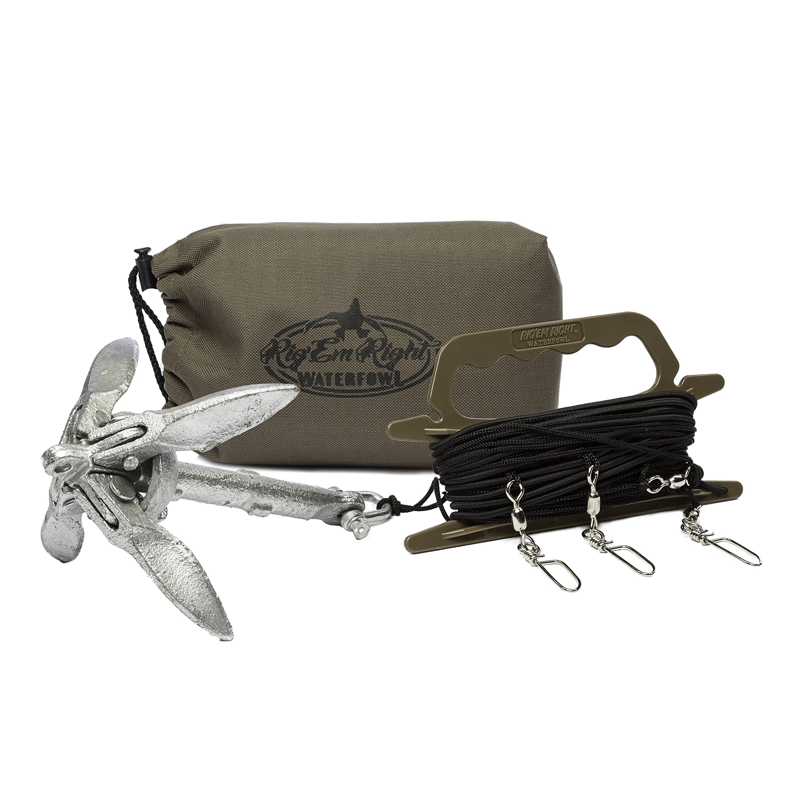 Rig'Em Right Waterfowl Jerk Rig Decoy Ultimate Motion Device For Duck Hunting, Gives Motion For Up To Four Decoys