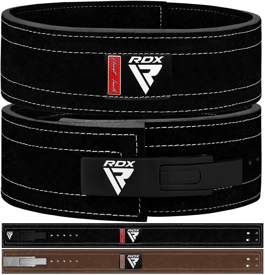 Rdx Weight Lifting Belt Powerlifting, Approved By Ipl And Uspa, 10Mm Thick 4 Leather Lumbar Back Support, Lever Buckle Equipment