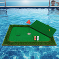 ULTIMATE Floating Golf Green for Pool, Floating Chipping Green Mat w/Hitting Mat, Golf Balls, Flag and Tee for Golf Practice, Go