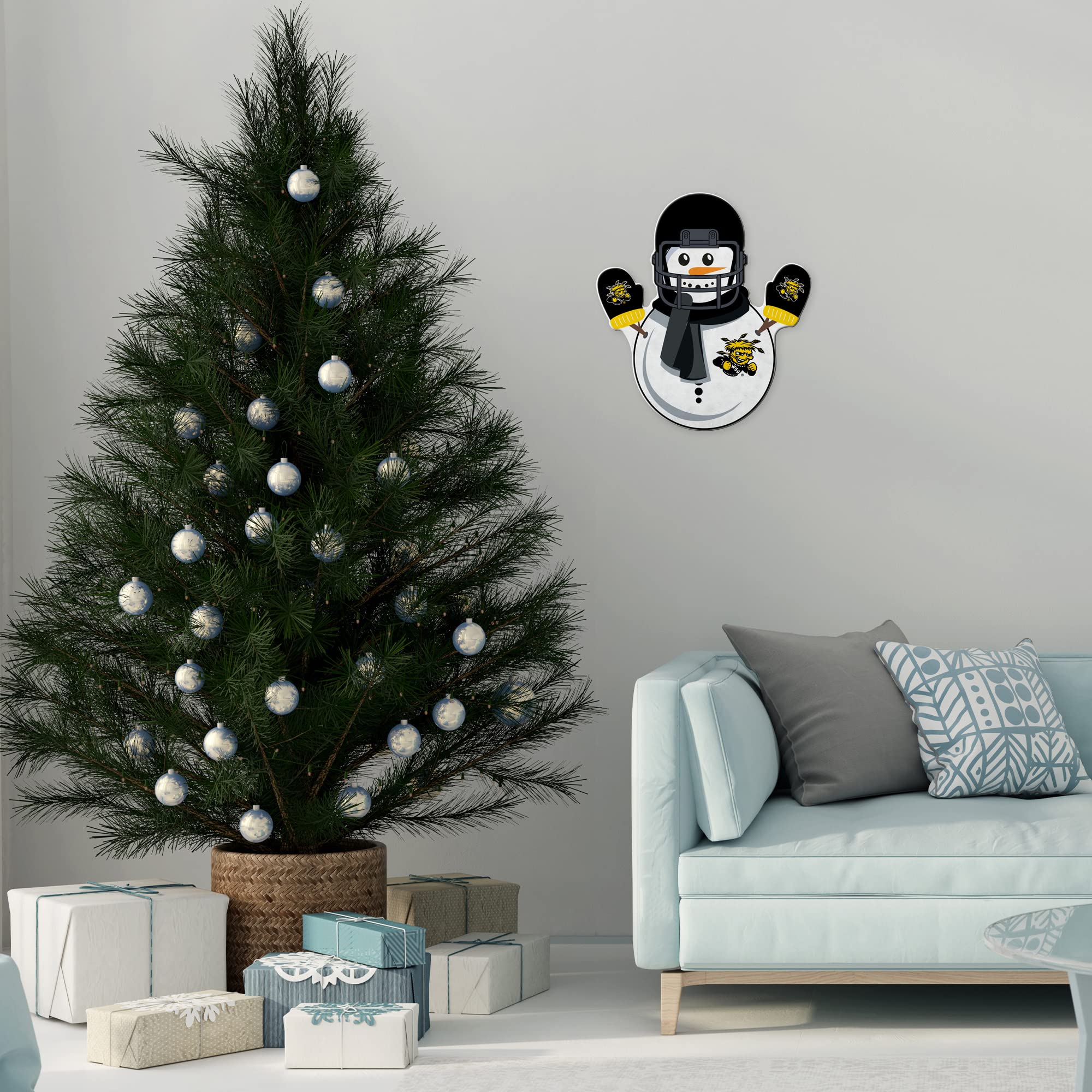 Rico Industries Ncaa Wichita State Shockers Snowman Shape Cut Pennant - Home And Living Room D  Cor - Soft Felt Ez To Hang
