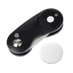 Mile High Life All Metal Foldable Golf Divot Tool With Pop-Up Button & Magnetic Ball Marker (Black Curve)