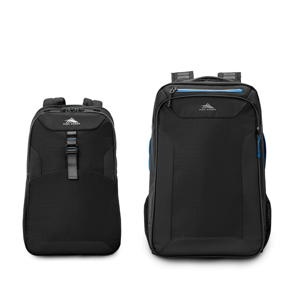 High Sierra Hi-Life 3-in-1 Convertible Wheeled Backpack - Features Removable Daypack, Stack-It Strap, Adjustable Handle, Fleeced