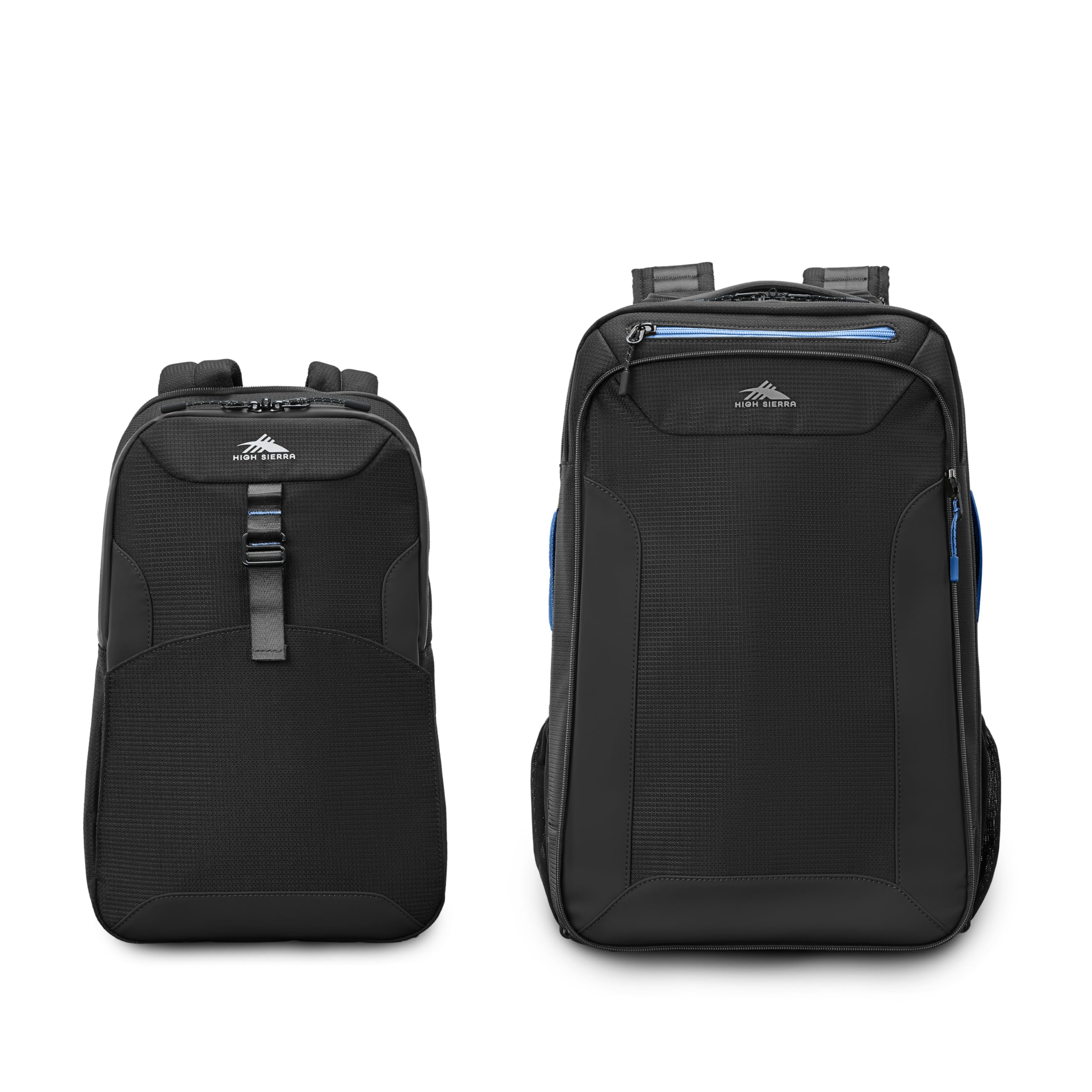 High Sierra Hi-Life 3-in-1 Convertible Wheeled Backpack - Features Removable Daypack, Stack-It Strap, Adjustable Handle, Fleeced