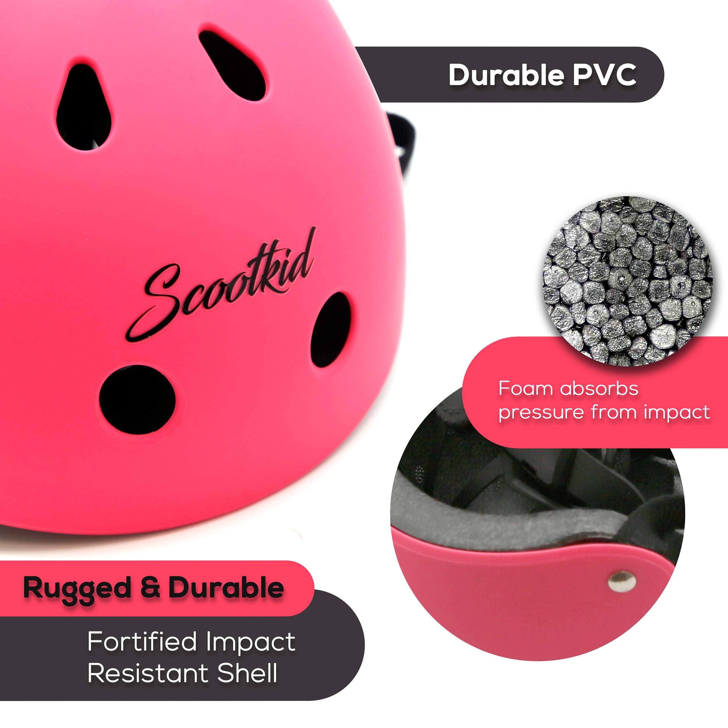 Hurtle Sports Safety Bicycle Kids Helmet-Toddler&Child Bike Helmet W/Adjust Knob,Chin Strap,Ventilation -Toddlers/Childrens Helm
