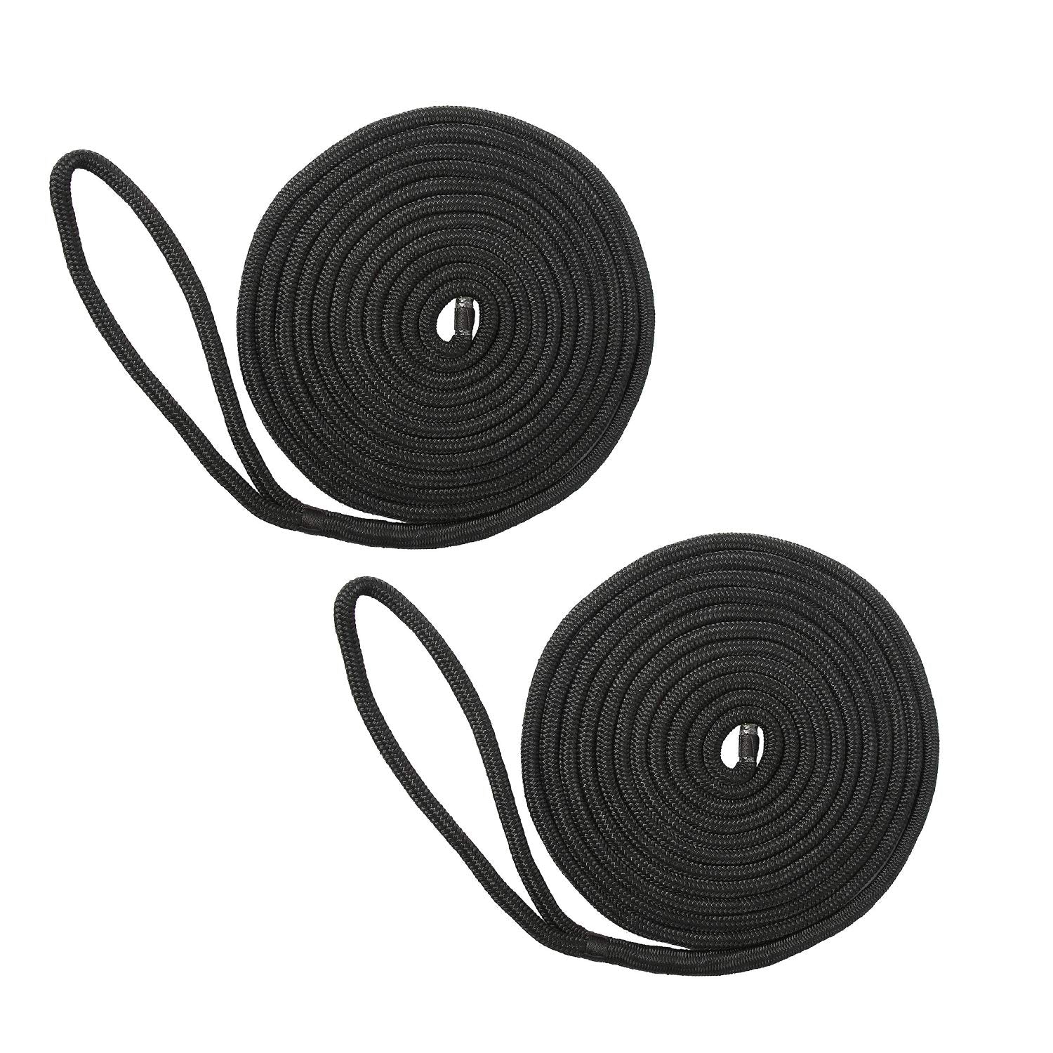 Novelbee 2 Pack Of 5/8X 30 Double Braid Nylon Dockline,Mooring Rope Dock Line,Working Load Limit 1540 Lbs,Breaking Strength 7,70