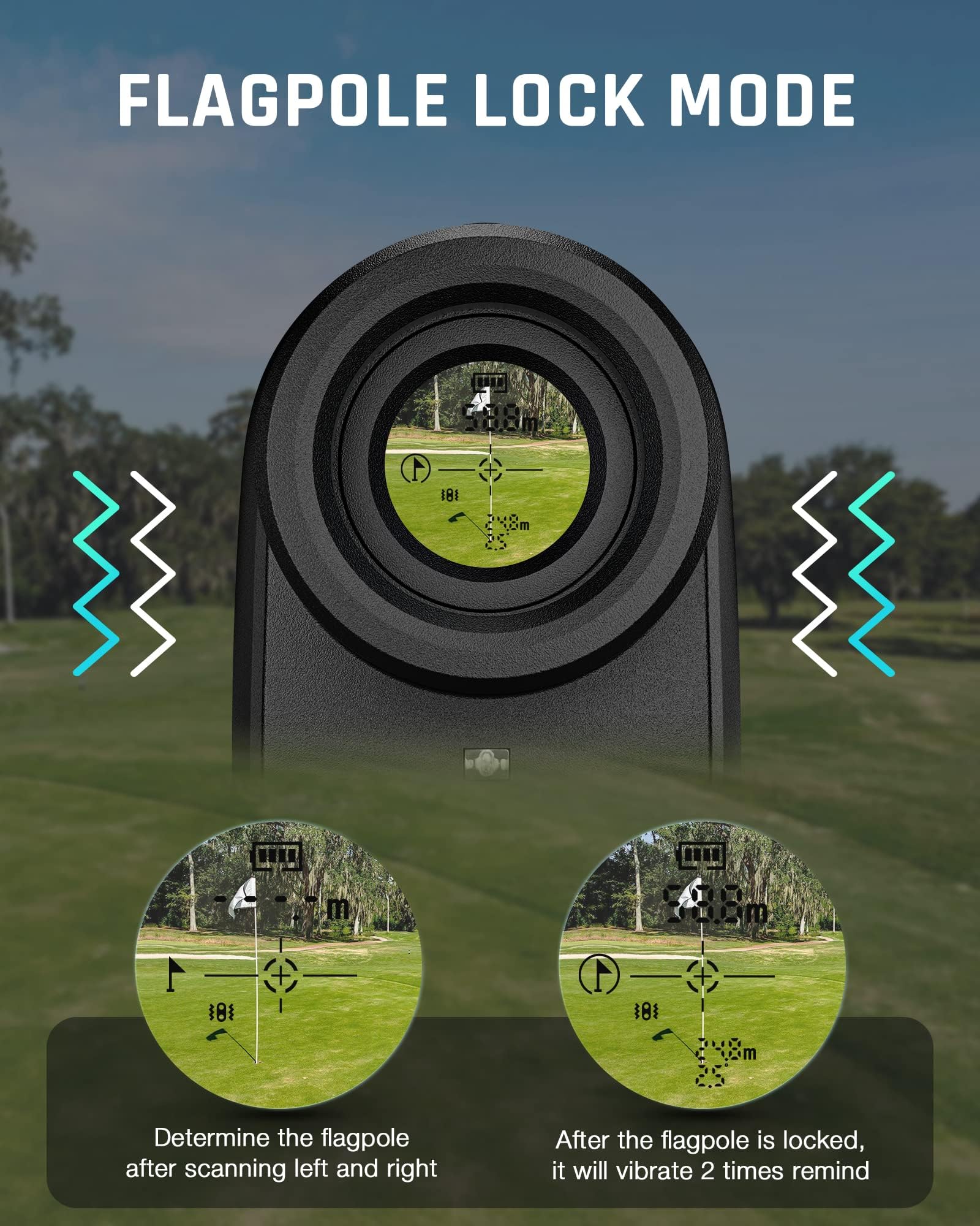 Cammoo Golf Hunting Rangefinder With Slope, 1100Y Range Finder Golfing With 5 Mode, 6X Magnification, Usb Charging, Clear&Accura