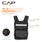 Cap Barbell Adjustable Weighted Vest, 40 Lb