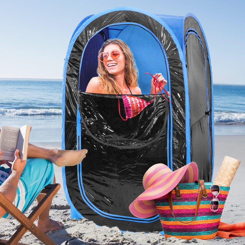 Weatherpod 1-Person Pop-Up Pod With Tinted Panels - Pop-Up Weather Pod, Protection From Cold, Wind And Rain With Added Privacy -