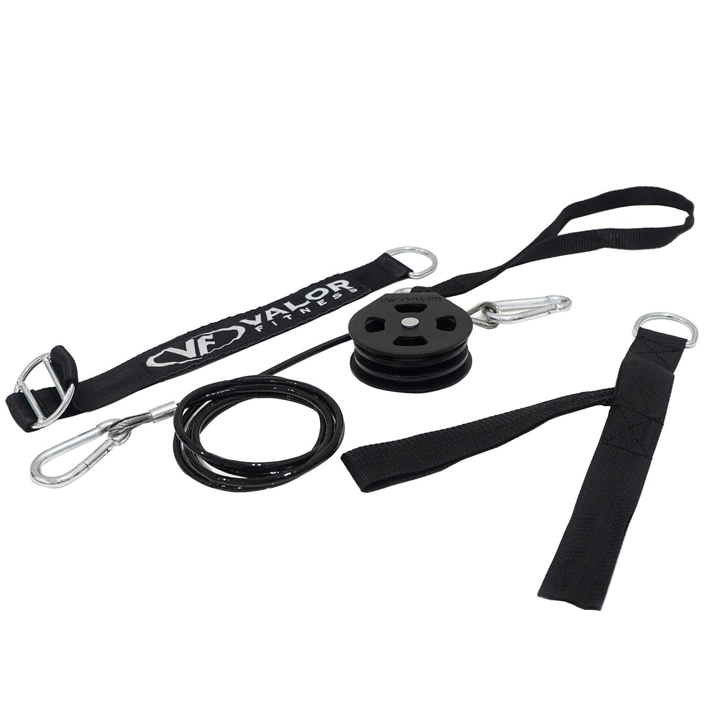Valor Fitness Py-1 Portable Lat Pull Down Machine, Bundle Option Includes Tricep Rope, V Tricep Bar And Triangle Chest Pull Cabl