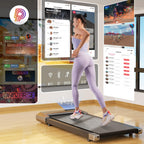 Deerrun Walking Pad, 2025 Smart Under Desk Treadmill, Treadmills For Home/Office, 2 In 1 Walking Pads Treadmill With Led Dispaly