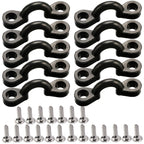 Borogo Kayak Pad Eye Kit, 10Pcs Nylon Bungee Deck Loops Tie Down Pad Eye With 20 Screws For Boat Kayak Deck Rigging Kit