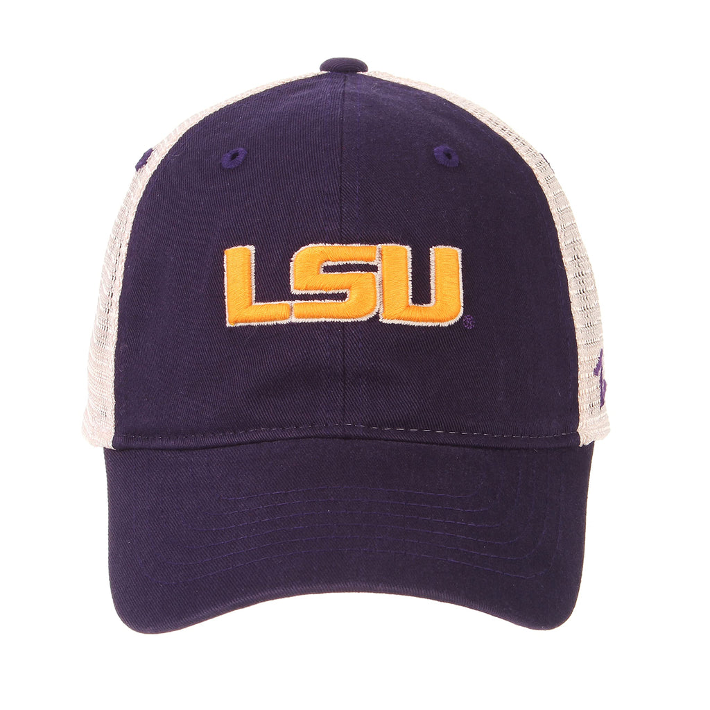 Ncaa Zephyr Lsu Tigers Mens University Relaxed Hat, Adjustable, Team Color/Stone