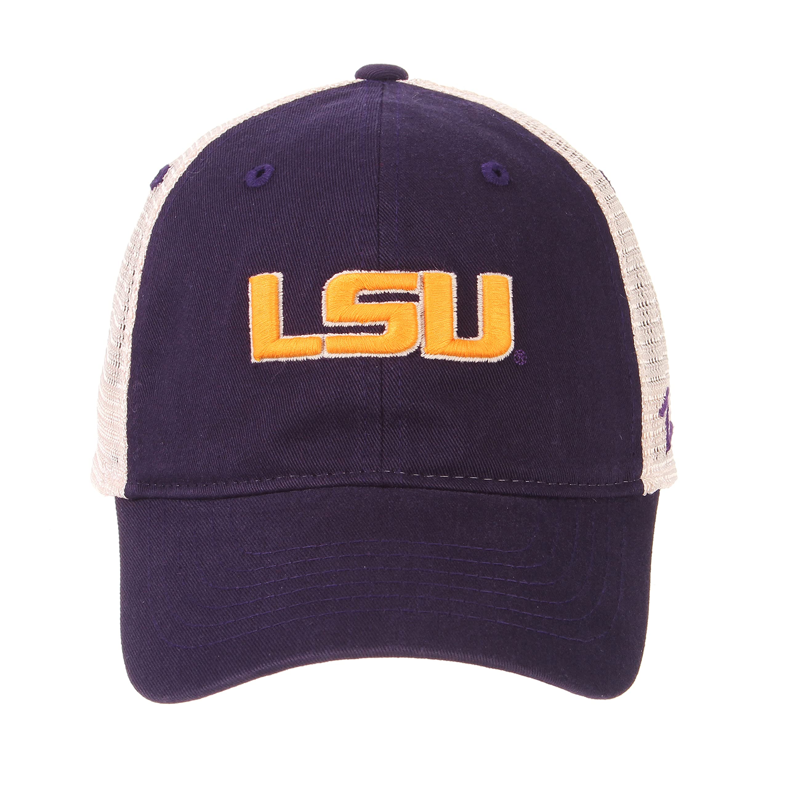 Ncaa Zephyr Lsu Tigers Mens University Relaxed Hat, Adjustable, Team Color/Stone