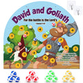 Soulchen David and Goliath Dart Board Game for Kids with 12 Pcs David Dart Board Sticky Balls Christian Home Decoration for Reli