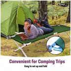Kemp Usa Green Multipurpose Aluminum Camping & Military Portable Folding Cot, Extremely Lightweight & Durable