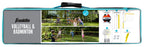 Franklin Sports Family Volleyball & Badminton Combo Set - Portable Backyard + Beach Volleyball + Badminton Net - Volleyball, Rac