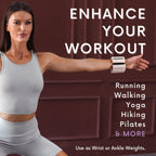 Polyfit Wrist & Ankle Weights - Adjustable Ankle Weights For Women And Men - Yoga Walking Running Dance Barre Pilates Cardio Aer