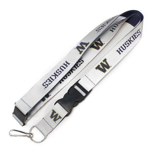 aminco NCAA Washington Huskies Reflective Lanyard , Silver , 36