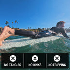 Ho Stevie! Surfboard Calf Leash For Longboards - Strong, Light, Tangle-Free, Comfortable Leg Cuff With Key Pocket - 9/10/11 Feet